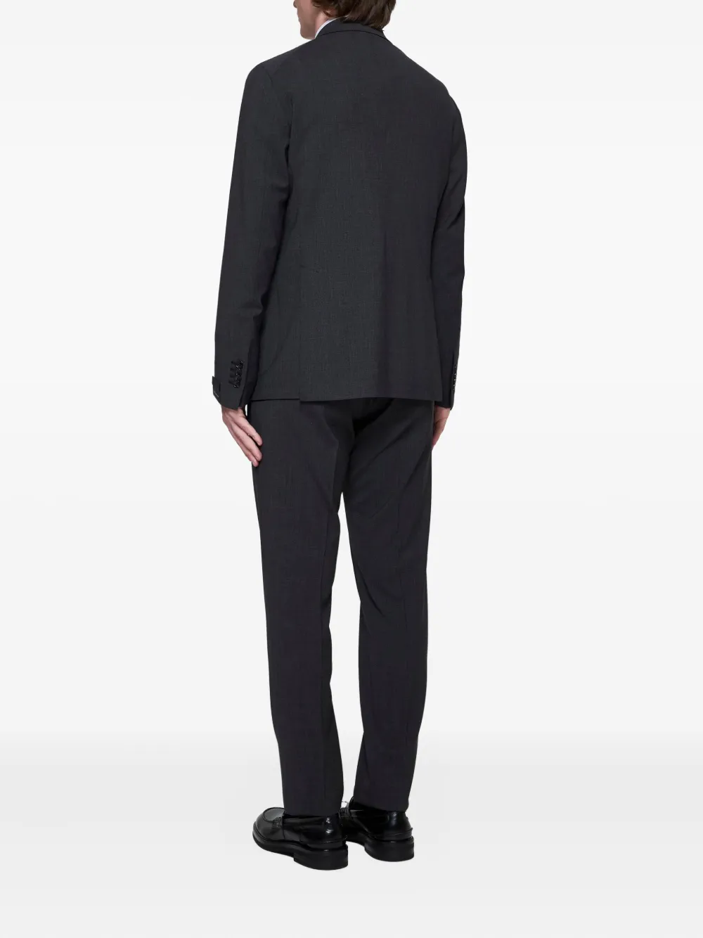 Tagliatore Peak-lapels Patch-pockets Suit In Black