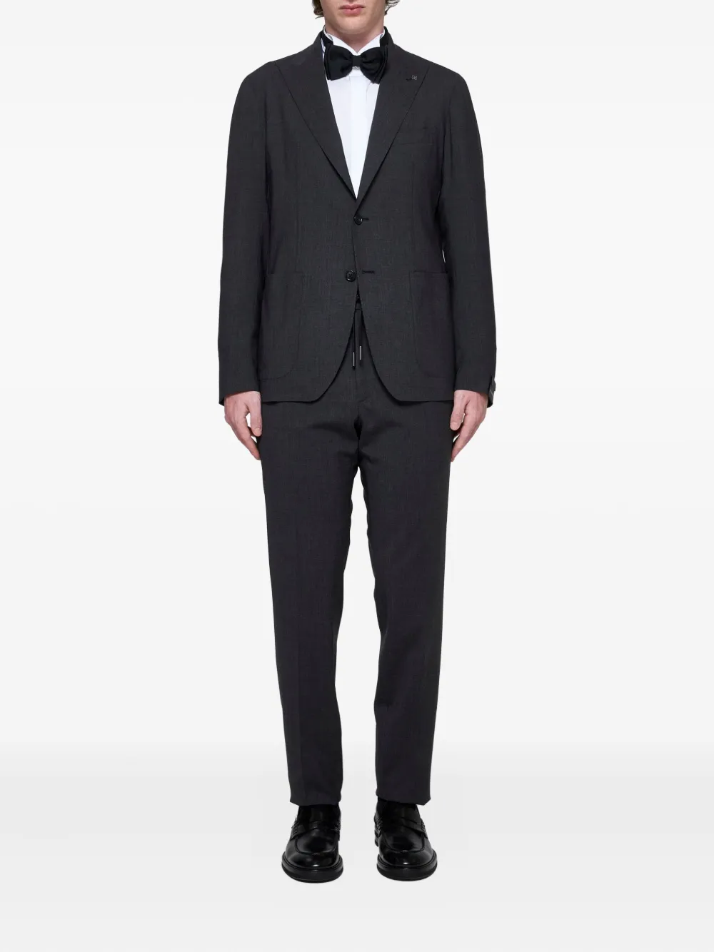 Tagliatore peak-lapels patch-pockets suit - Grijs