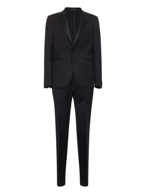 Tagliatore satin-peak lapels suit