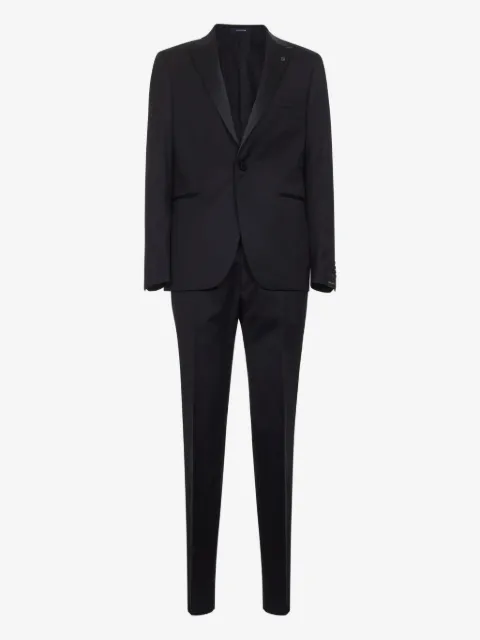 Tagliatore satin-peak lapels suit
