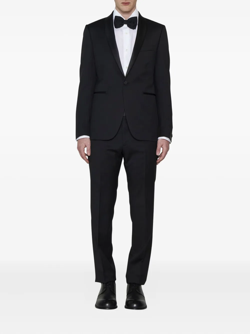 Tagliatore satin-shawl lapels tuxedo - Zwart