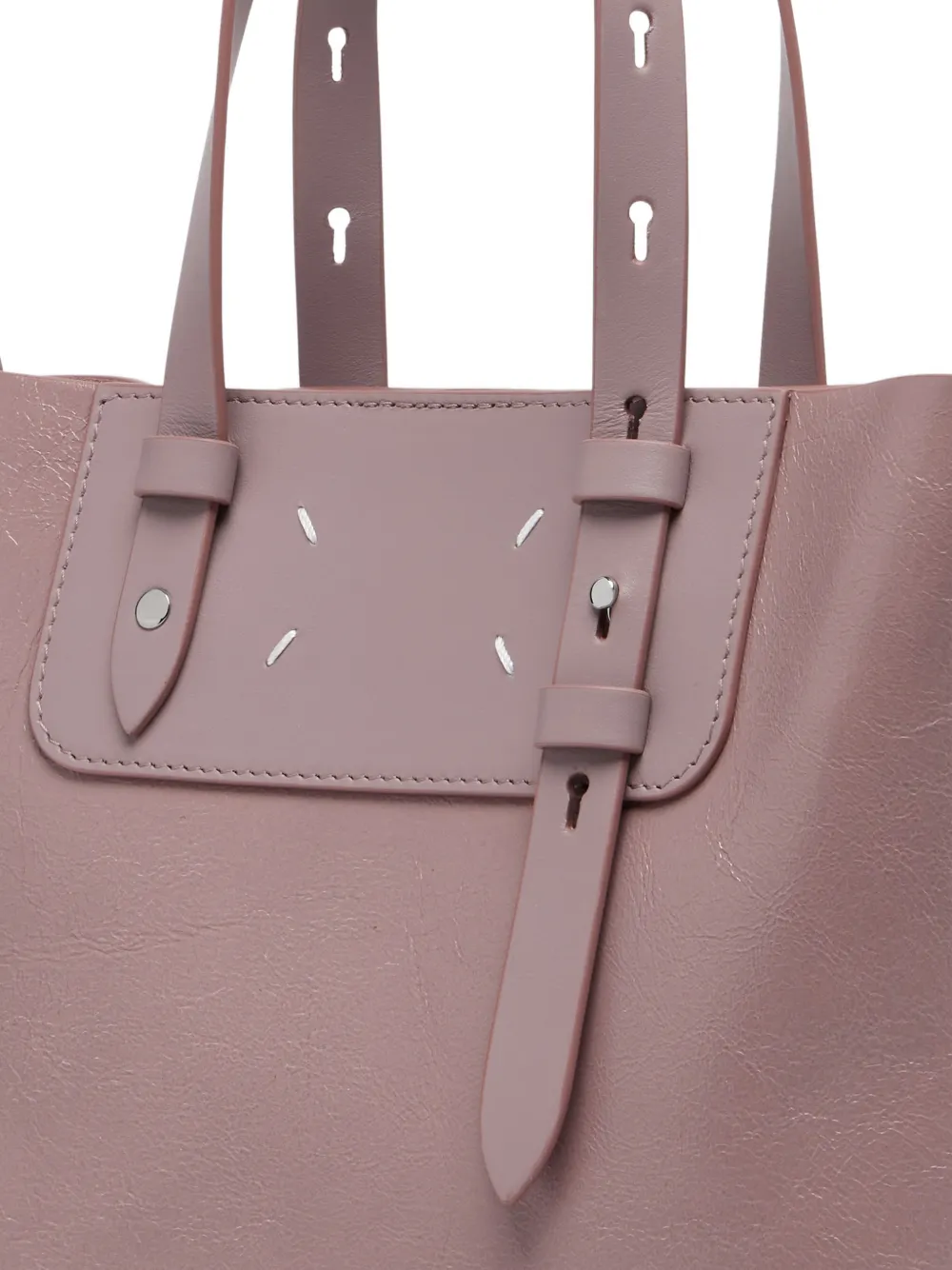 Maison Margiela four-stitch leather shoulder bag Roze