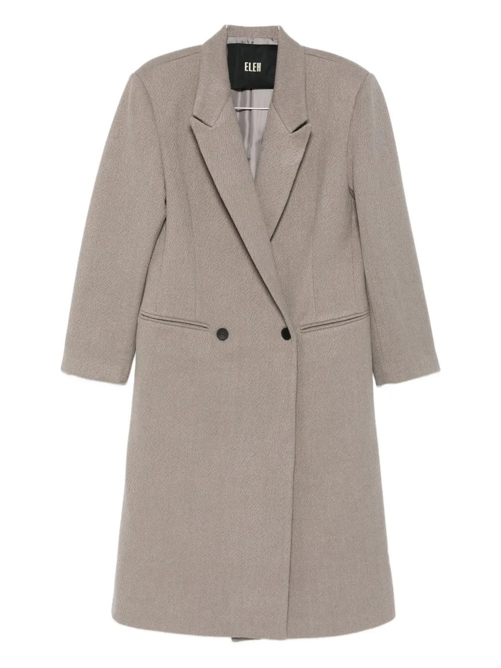 Eleh notched-lapel double-breasted coat | Grey | Image 1