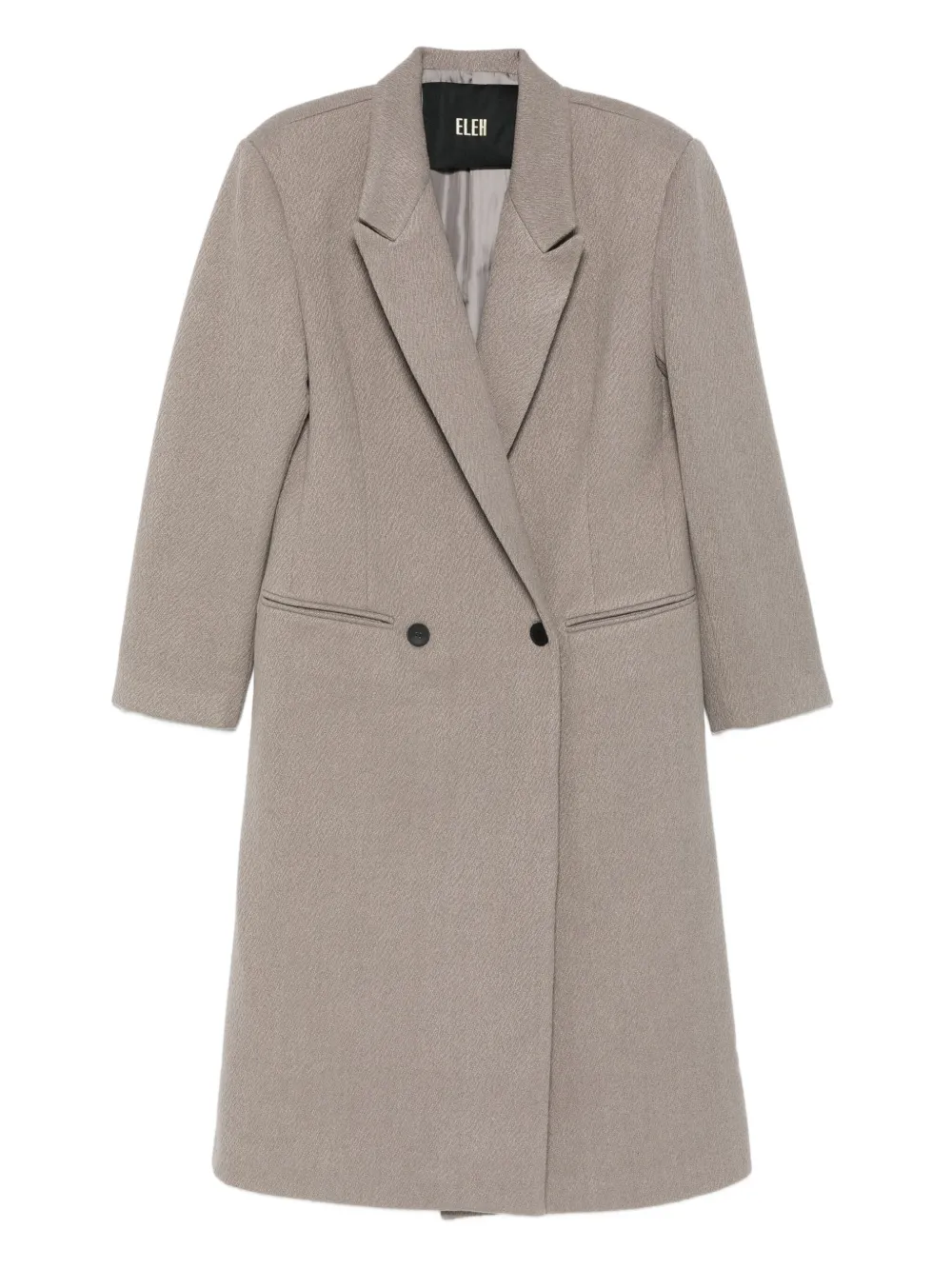Eleh notched-lapel double-breasted coat | Grey | Image 1