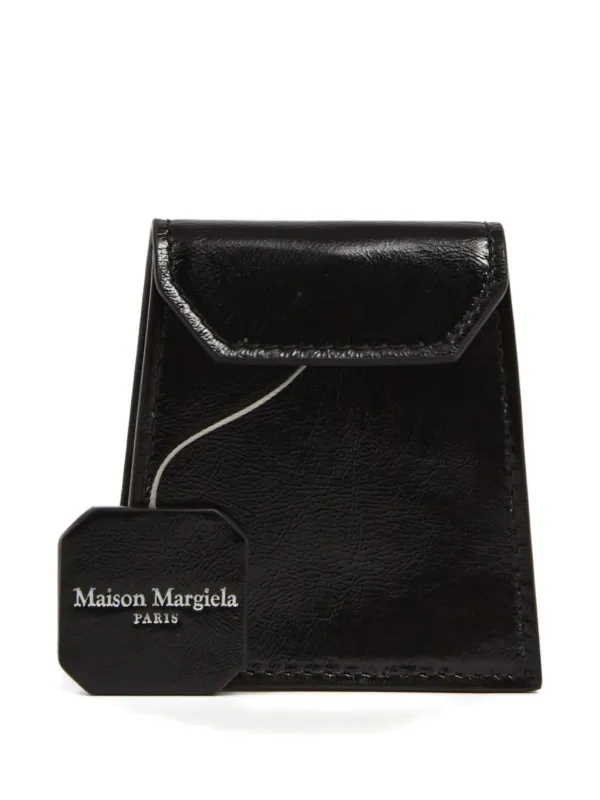 SSENSE購入Maison Margiela ブラックレザー 財布 Maison Margiela 財布 | ブラック | FARFETCH JP
