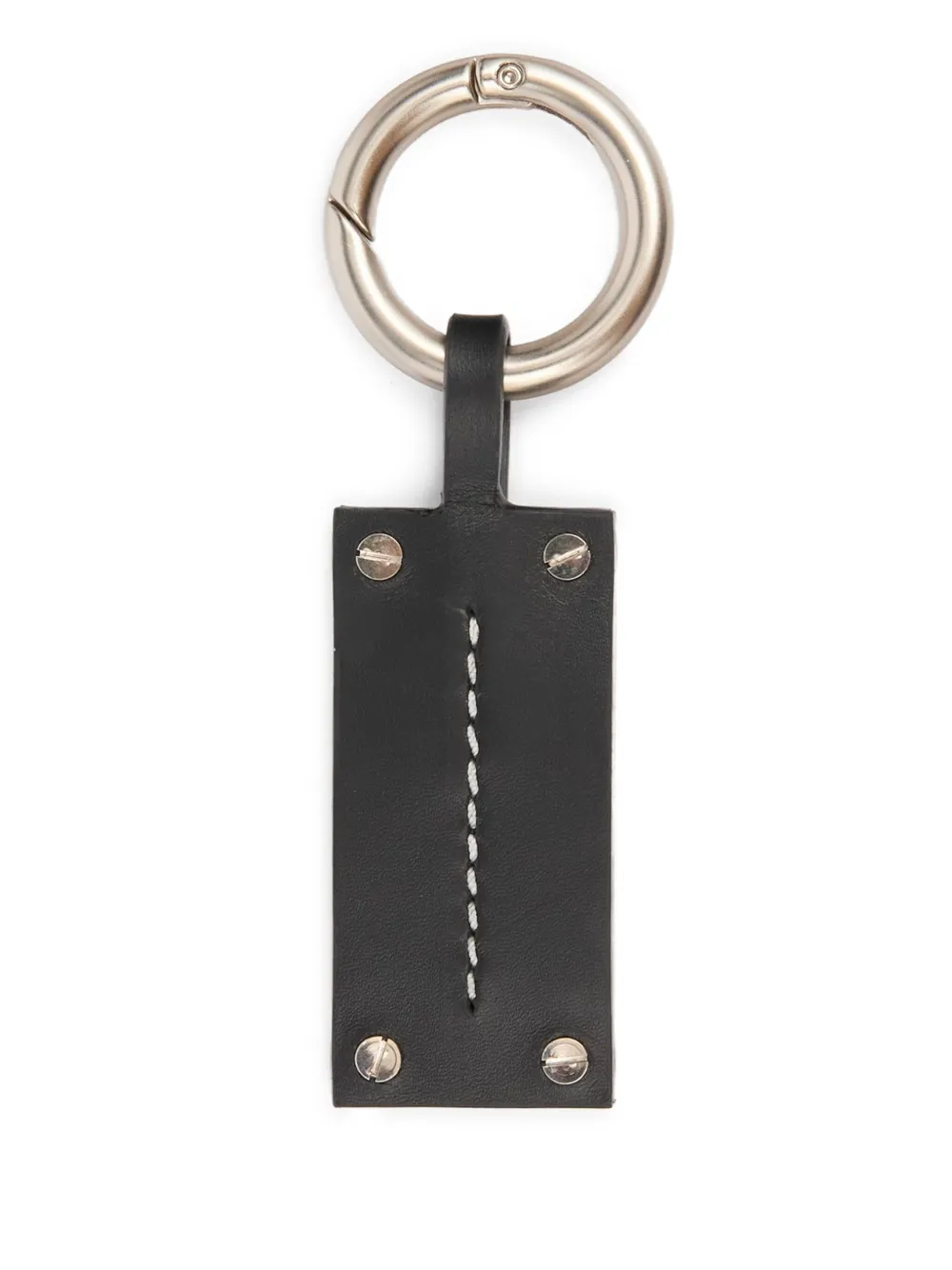 MM6 Maison Margiela Leren sleutelhanger met stiksel Zilver