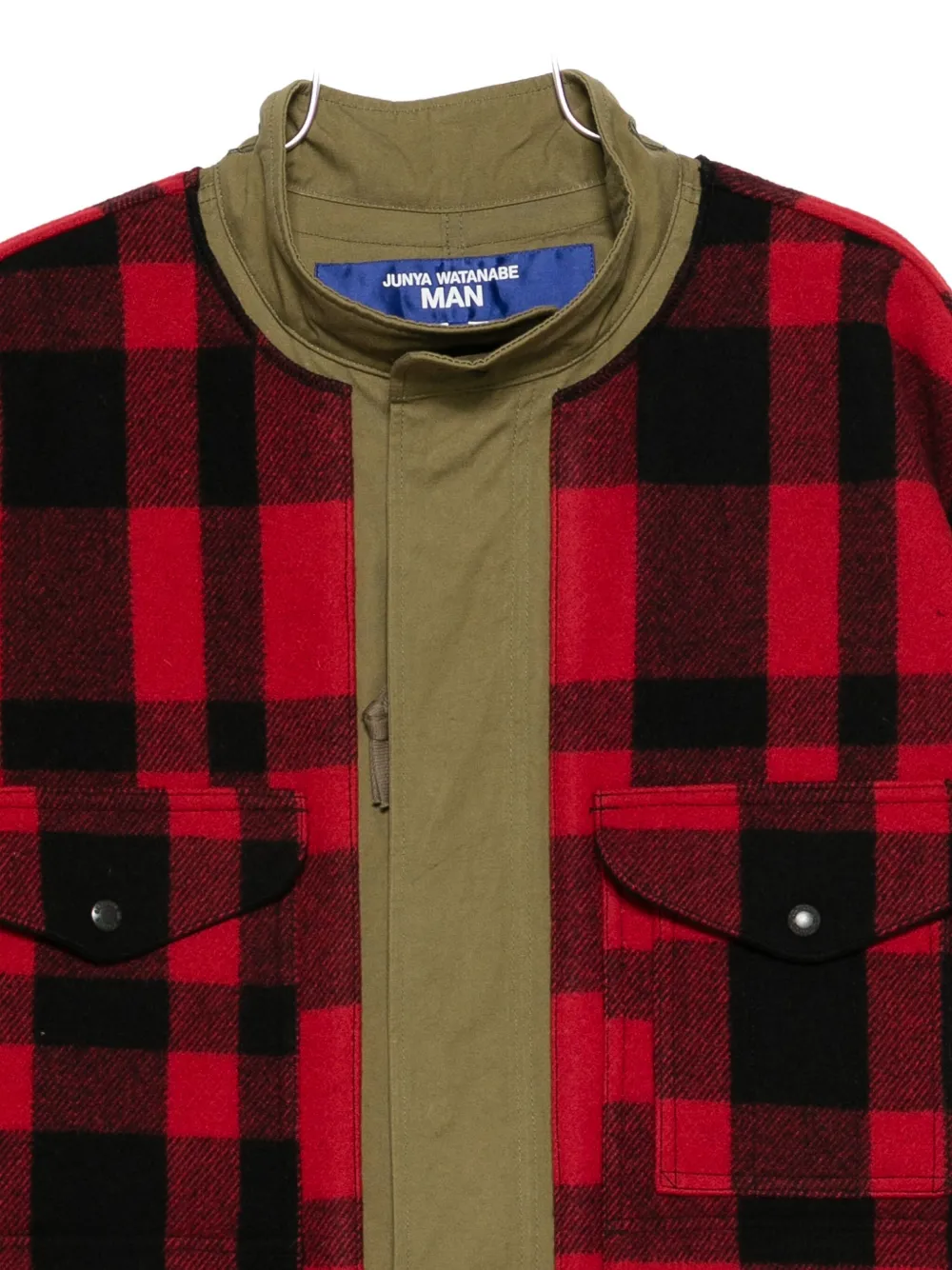 Junya Watanabe Check-pattern Coat In Red
