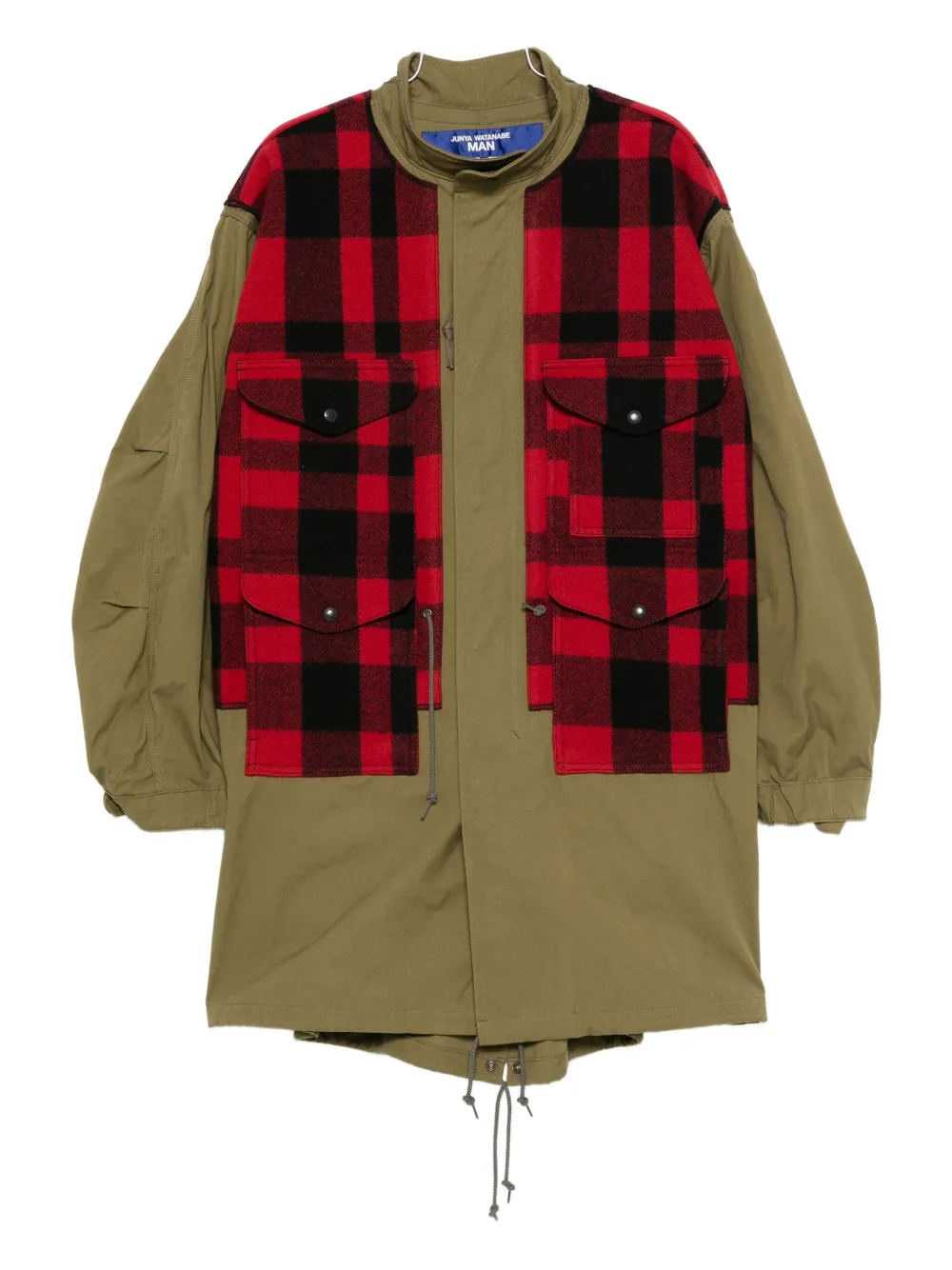 Junya Watanabe Check-pattern Coat In Red