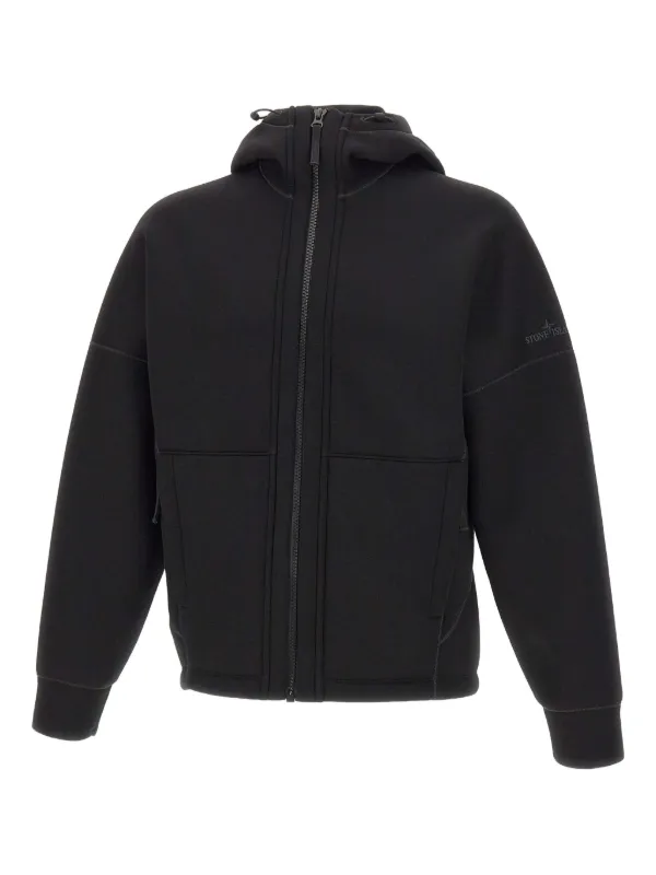 Stone Island ジップアップ パーカー | ブラック | FARFETCH JP