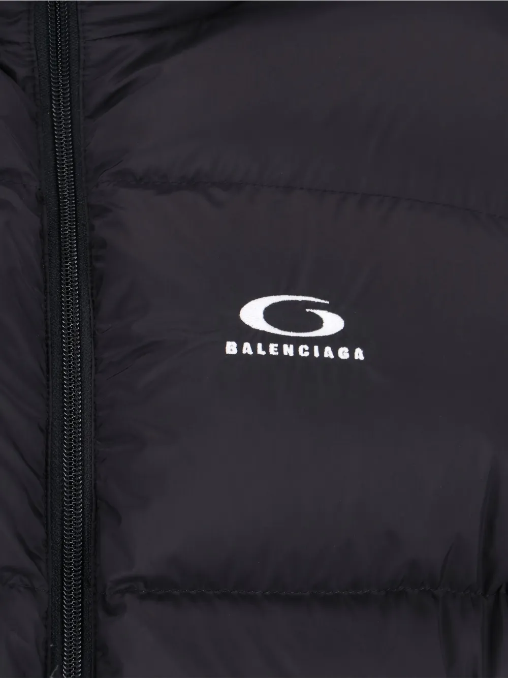 Balenciaga Quilted Jacket With High Collar And Pockets In Black