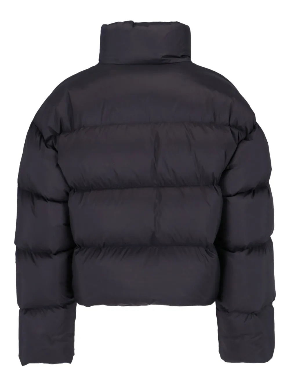 Balenciaga Quilted Jacket With High Collar And Pockets In Black