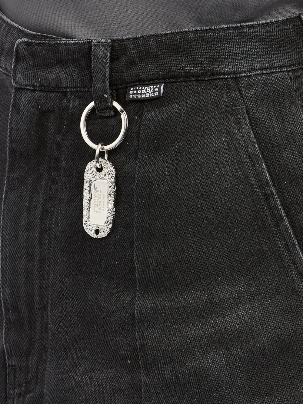 Mm6 Maison Margiela Foil Keyring In Brown