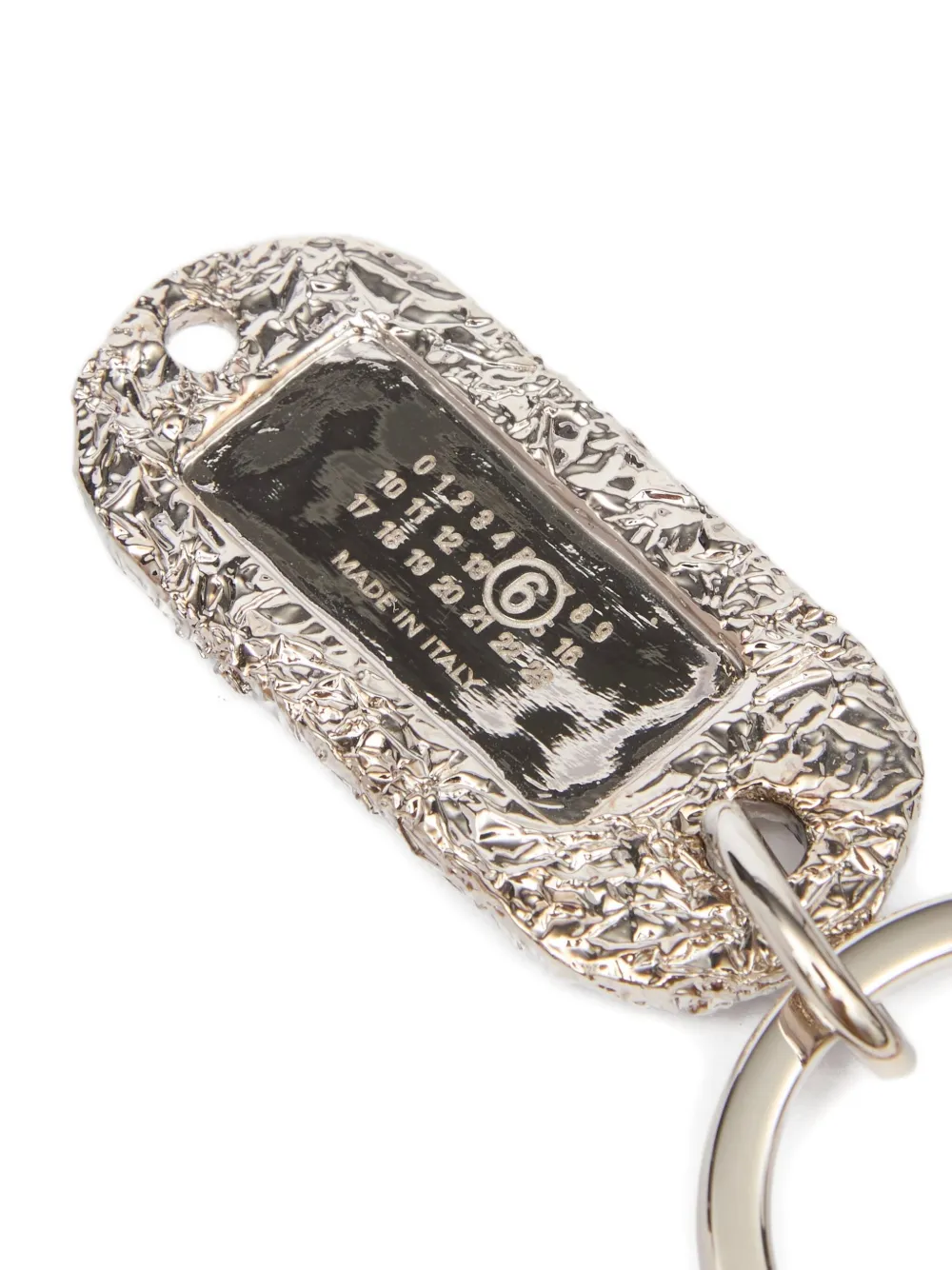 Mm6 Maison Margiela Foil Keyring In Brown