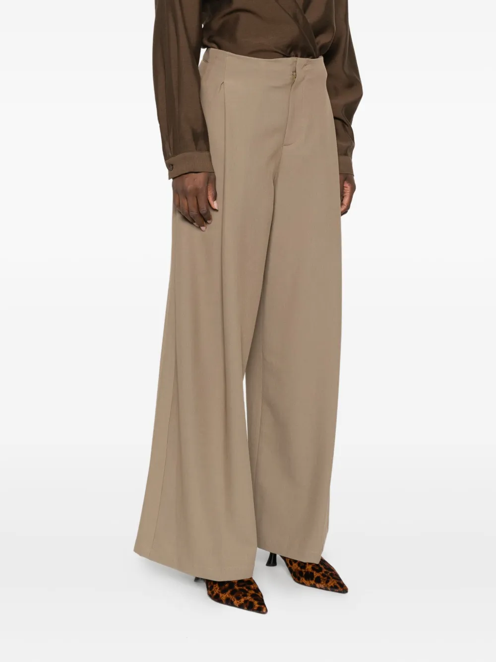 Eleh Geplooide broek Groen