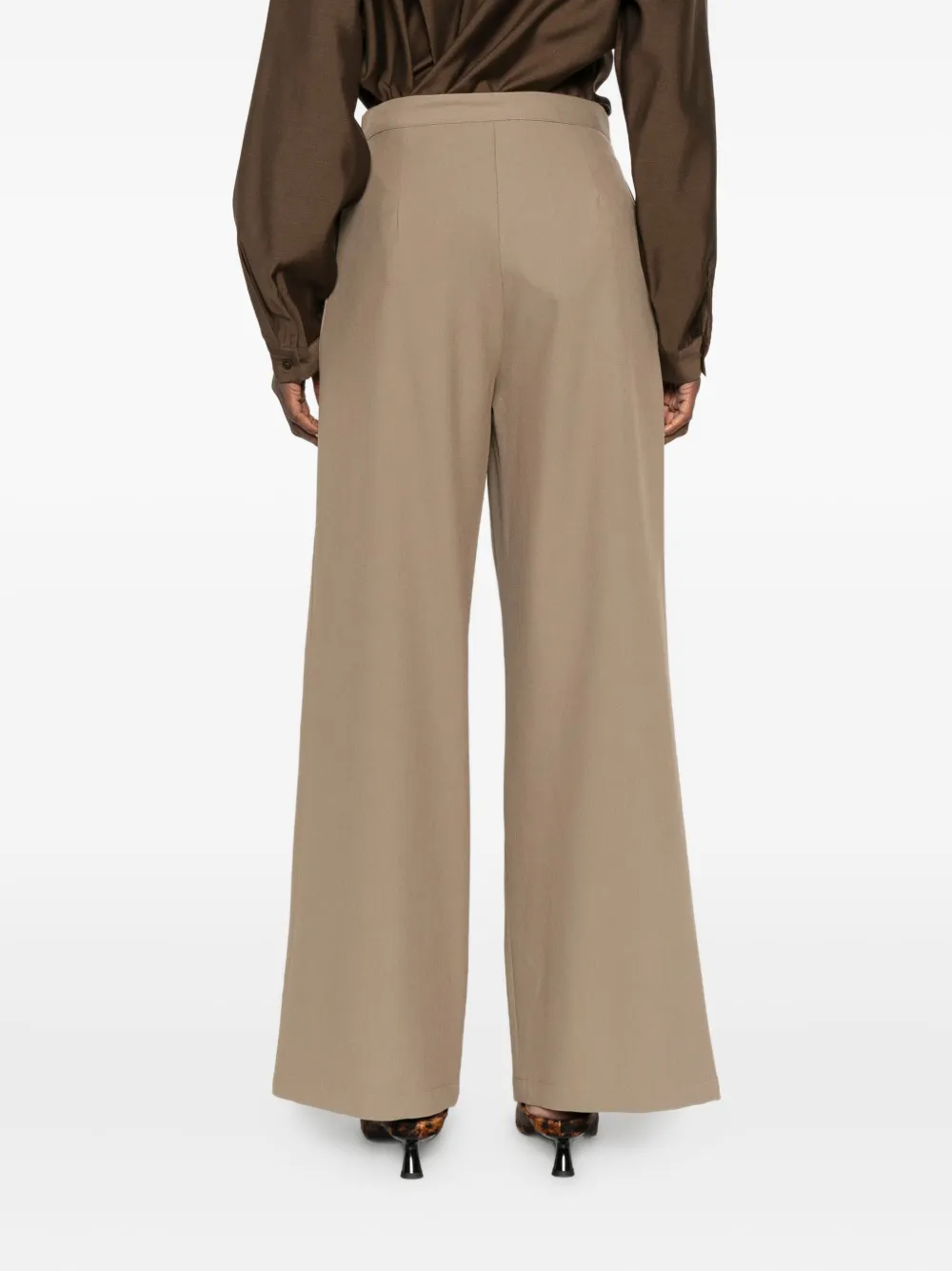 Eleh Geplooide broek Groen