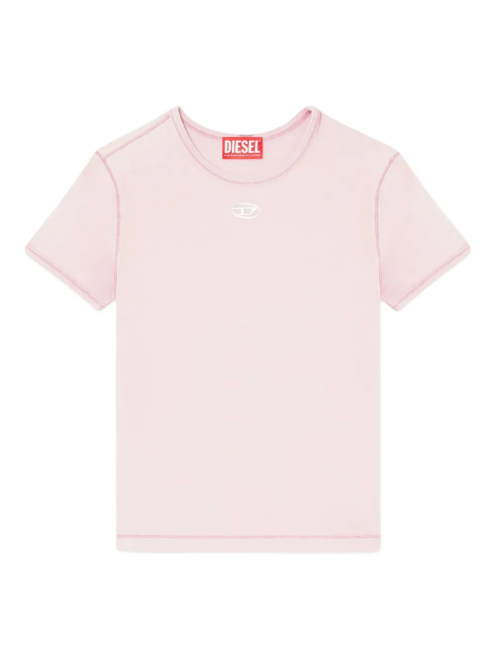 Diesel logo crew neck t-shirt | Pink | Image 1