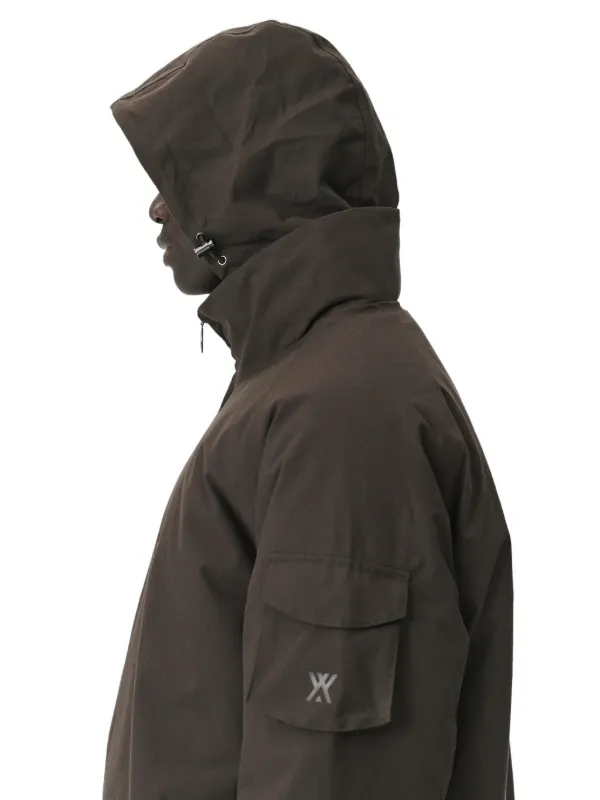 Welter Shelter SHORT TRACK Hooded Jacket Brown FARFETCH FI