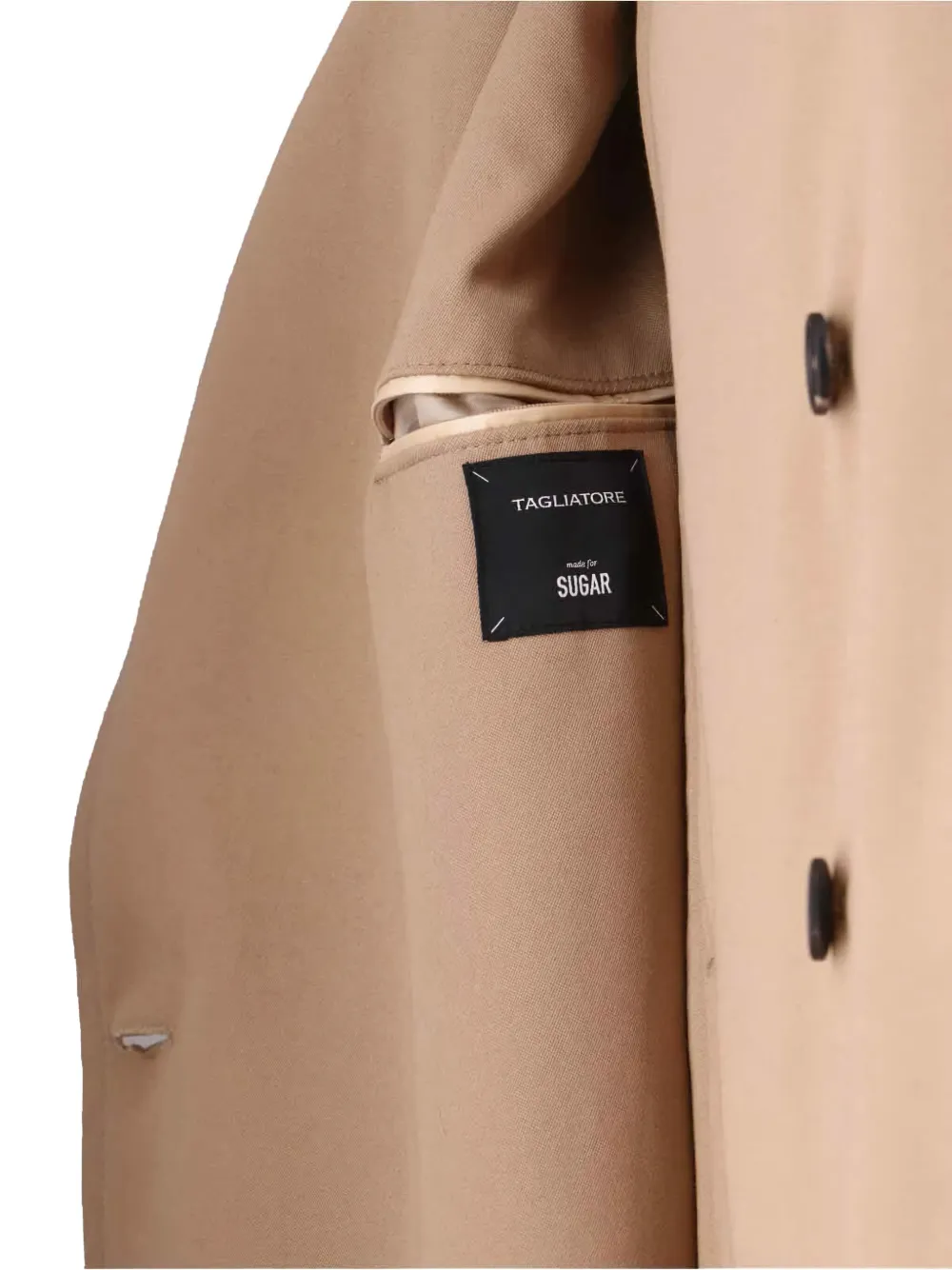 Tagliatore Trenchcoat met dubbele rij knopen Beige