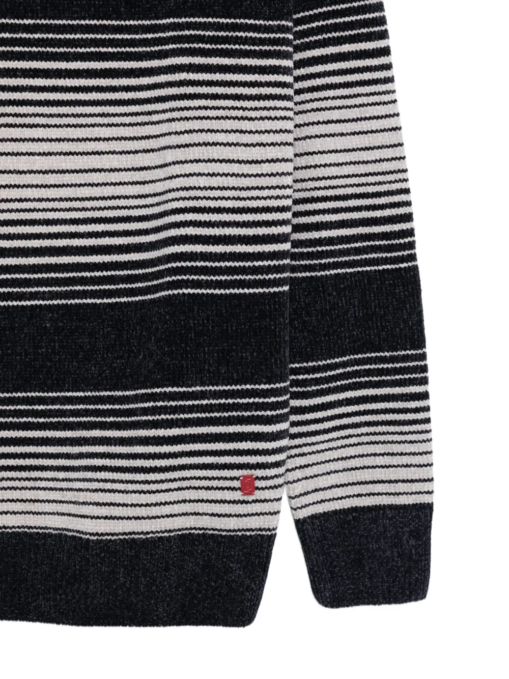 LIU JO Gestreepte trui met opstaande hals Zwart