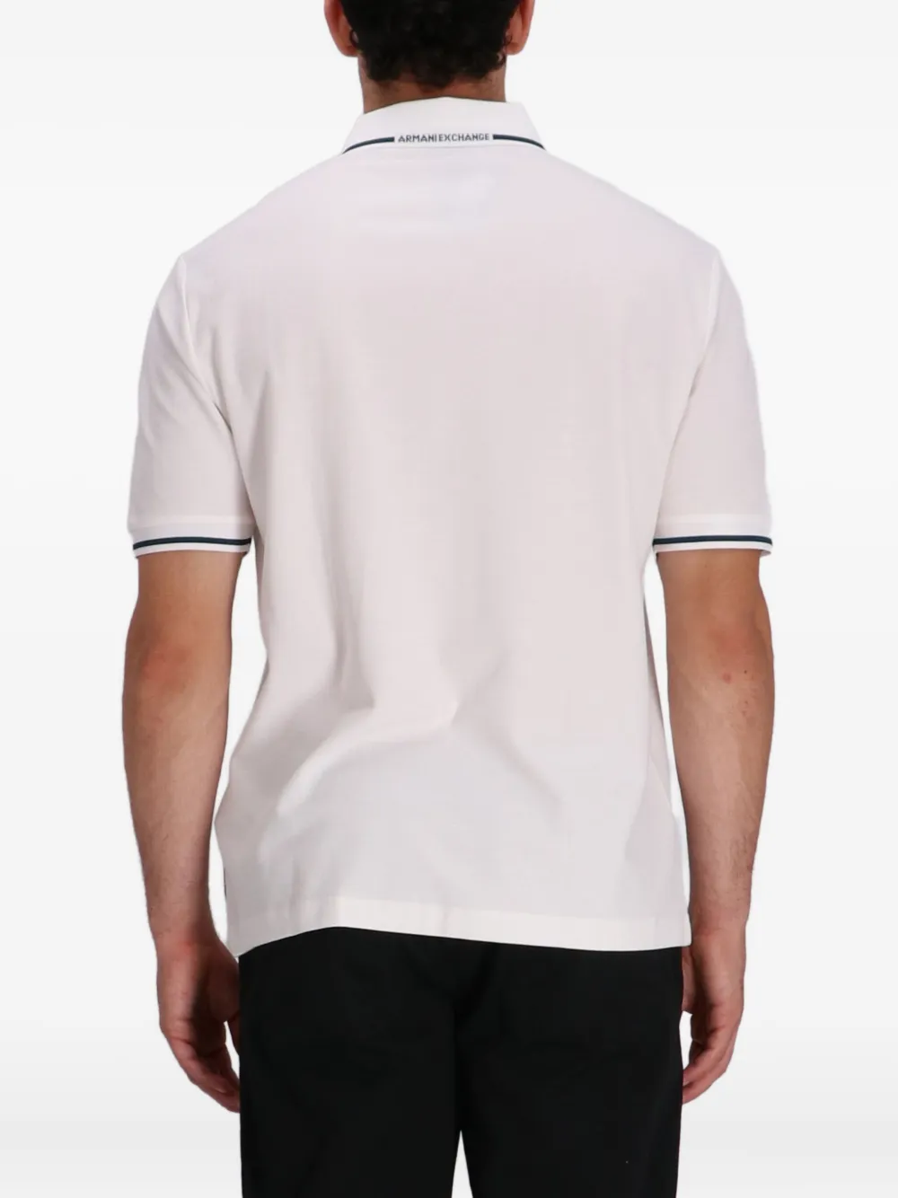 Armani Exchange Piqué poloshirt Wit