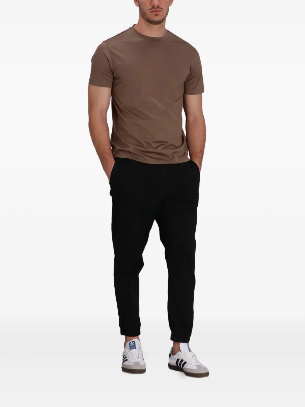 Emporio Armani T-shirt met ronde hals - Beige