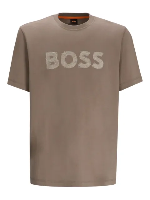 BOSS logo artwork T-shirt