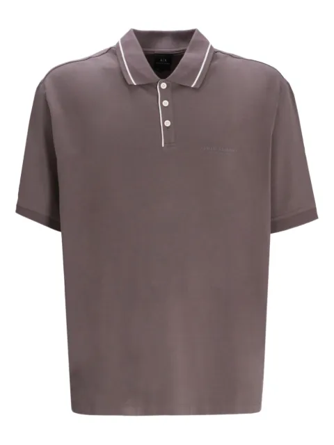 Armani Exchange playera tipo polo con contraste