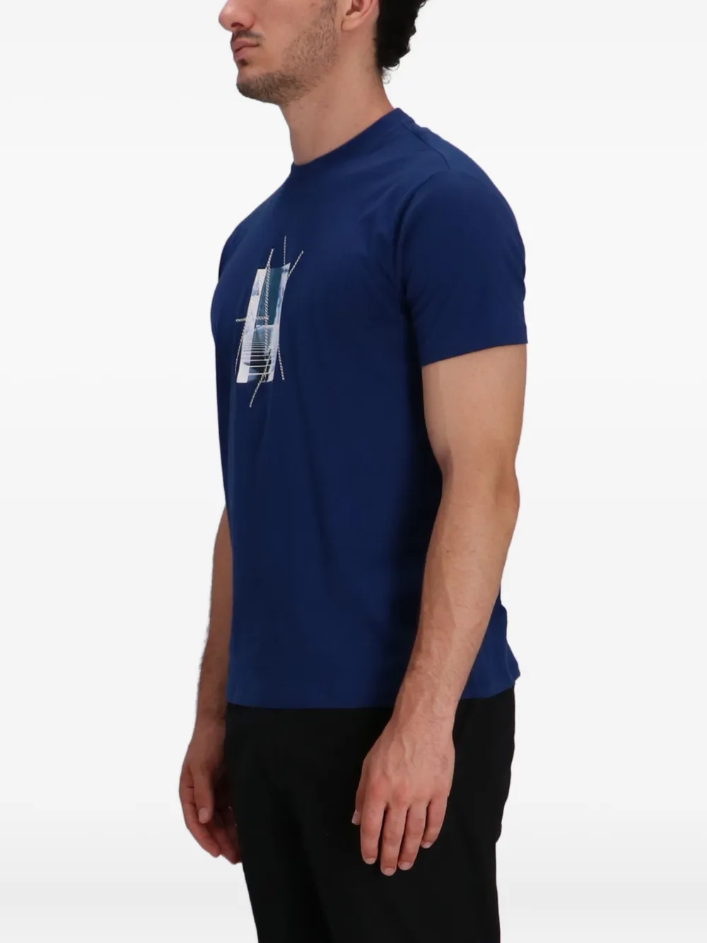 Armani Exchange T-shirt met grafische print Blauw