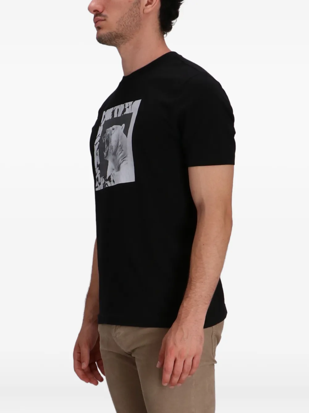 BOSS T-shirt met grafische print Zwart