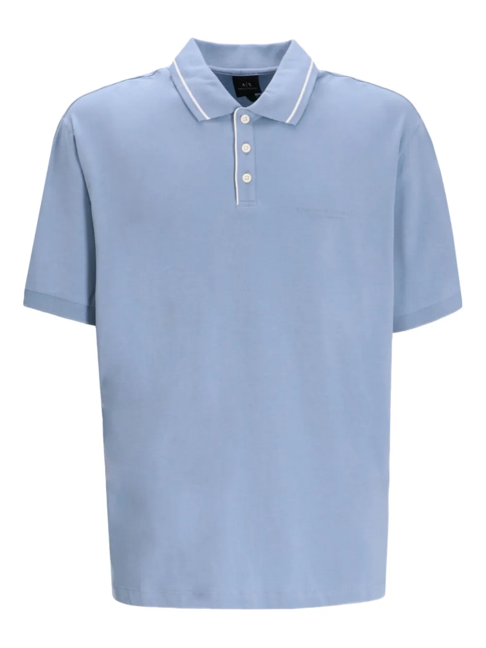Armani Exchange Contrasting Piping Polo Shirt In Blue