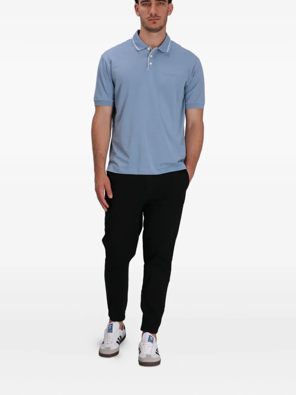 Armani Exchange Poloshirt met contrasterende afwerking - Blauw
