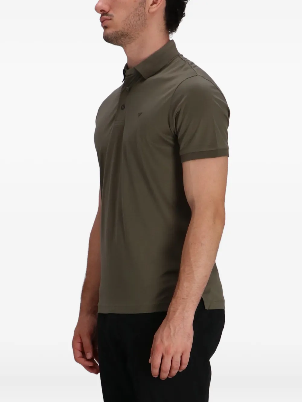 Emporio Armani Poloshirt met knopen Groen