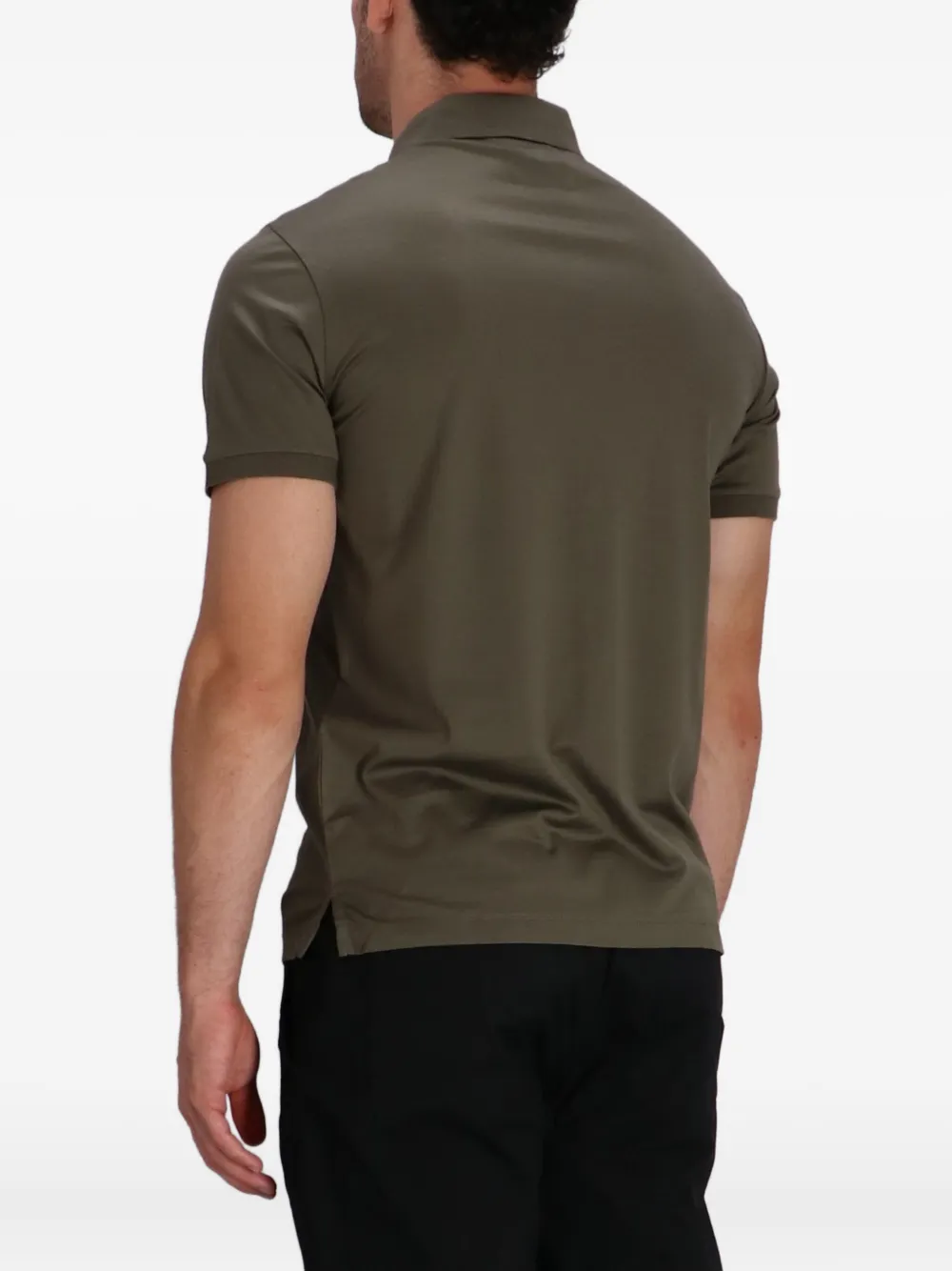 Emporio Armani Poloshirt met knopen Groen