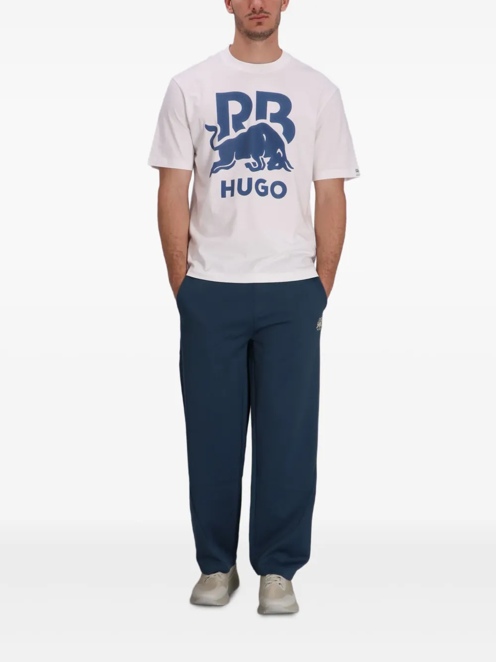 HUGO x RB T-shirt met grafische print - Wit
