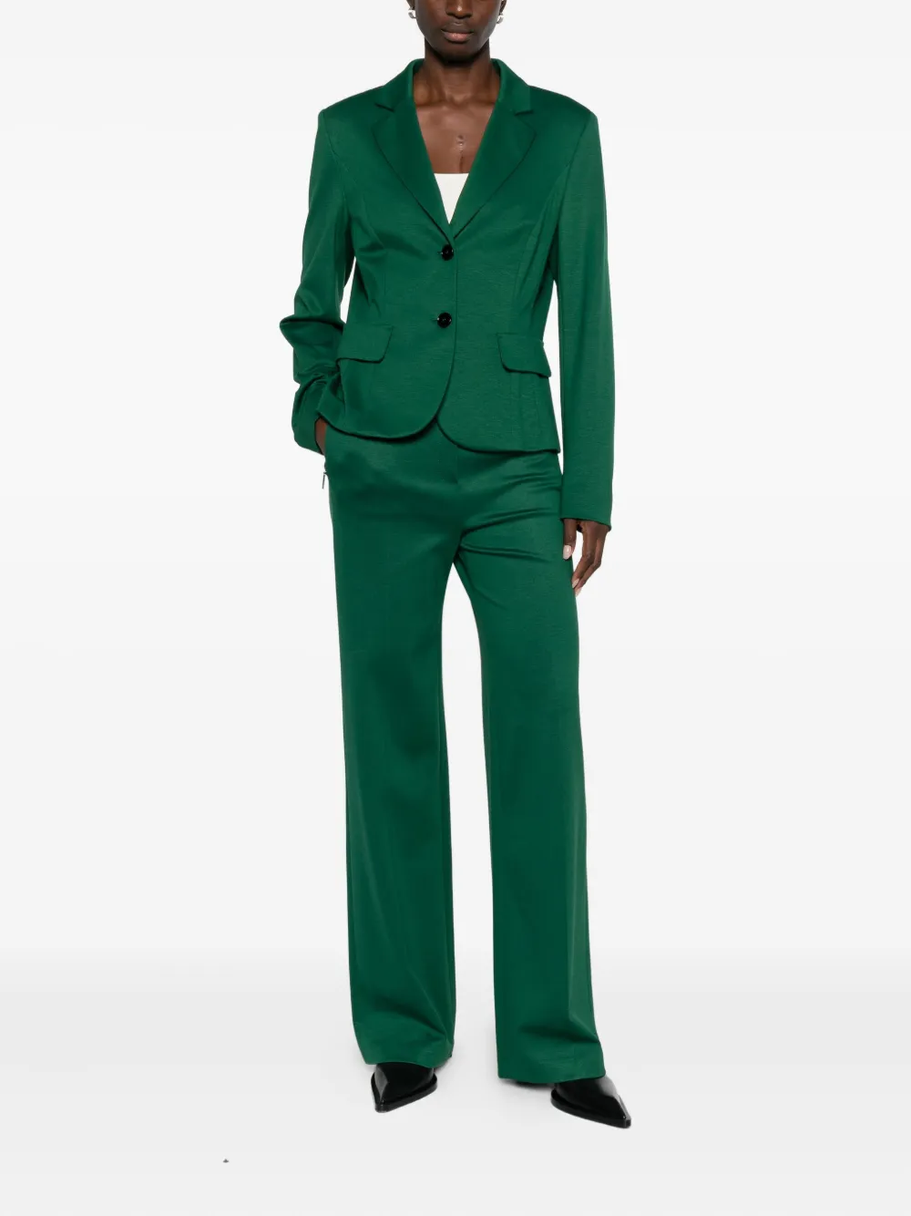 MARCCAIN Broek met logobedel - Groen