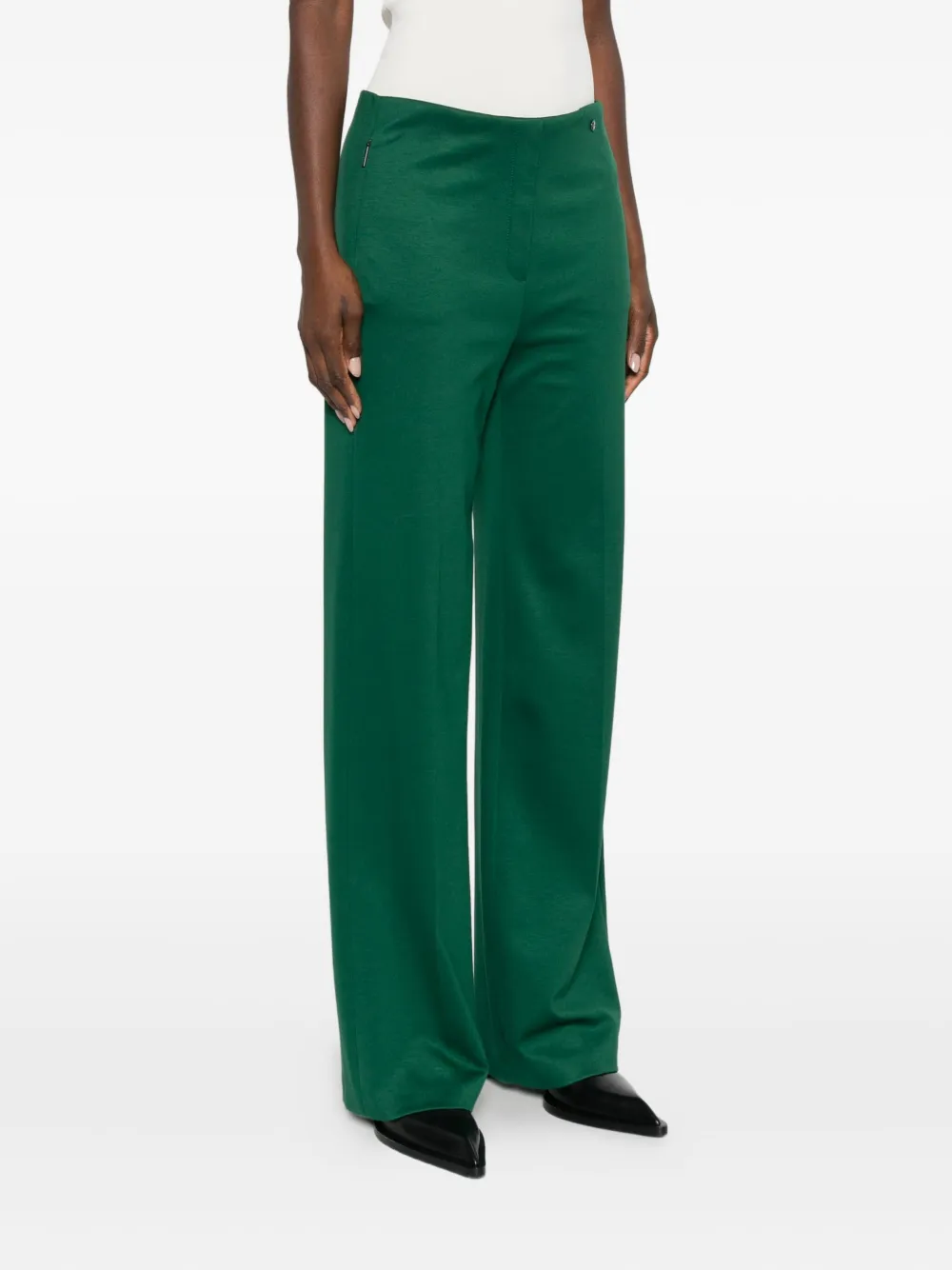 Marccain Logo-charm Trousers In Green