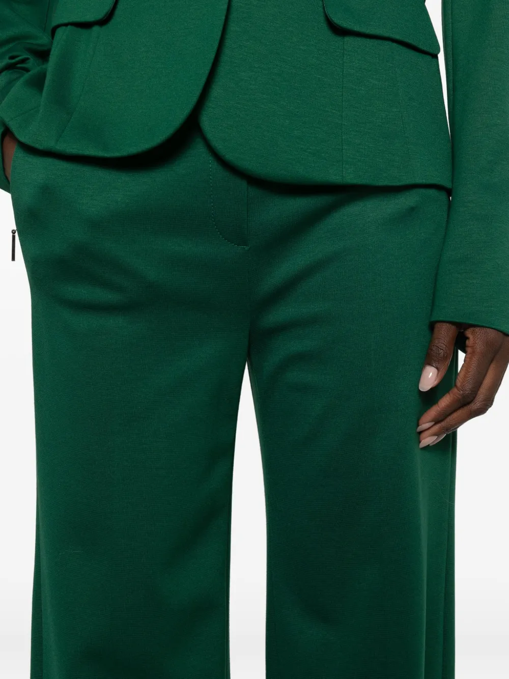 Marccain Logo-charm Trousers In Green