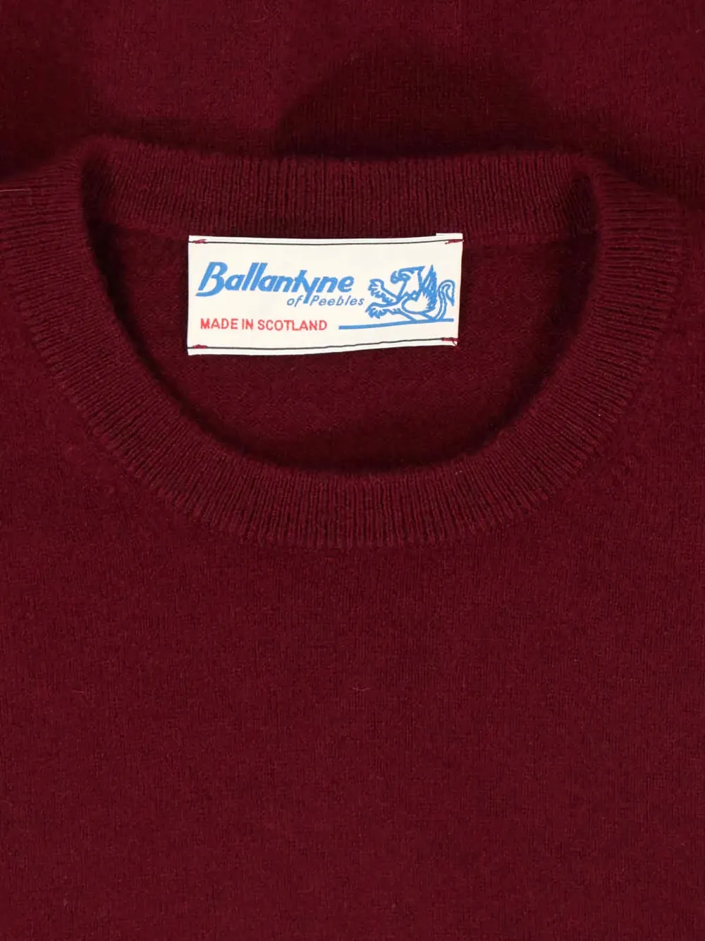 Ballantyne Classic Ribbed Sweater In Rich Red In Red