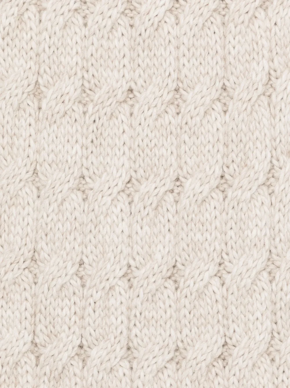 Coccinelle Cable-knit Fringed Scarf In Neutral