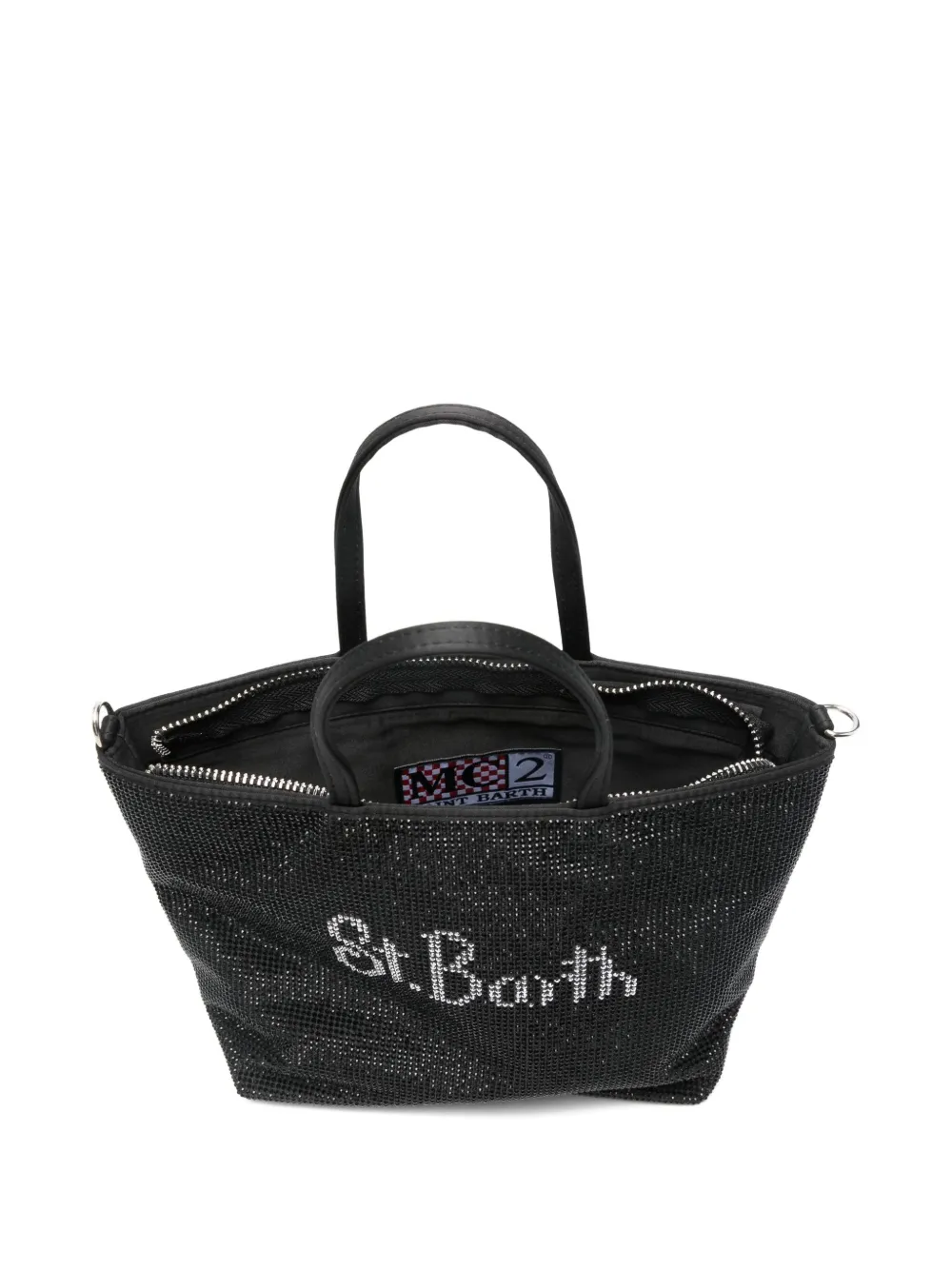 Mc2 Saint Barth Logo-embellished Top-handles Tote Bag In Black