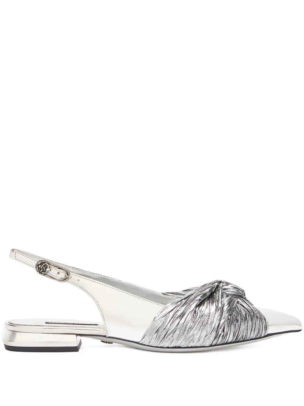 Roberto Cavalli metallic leather pumps Zilver
