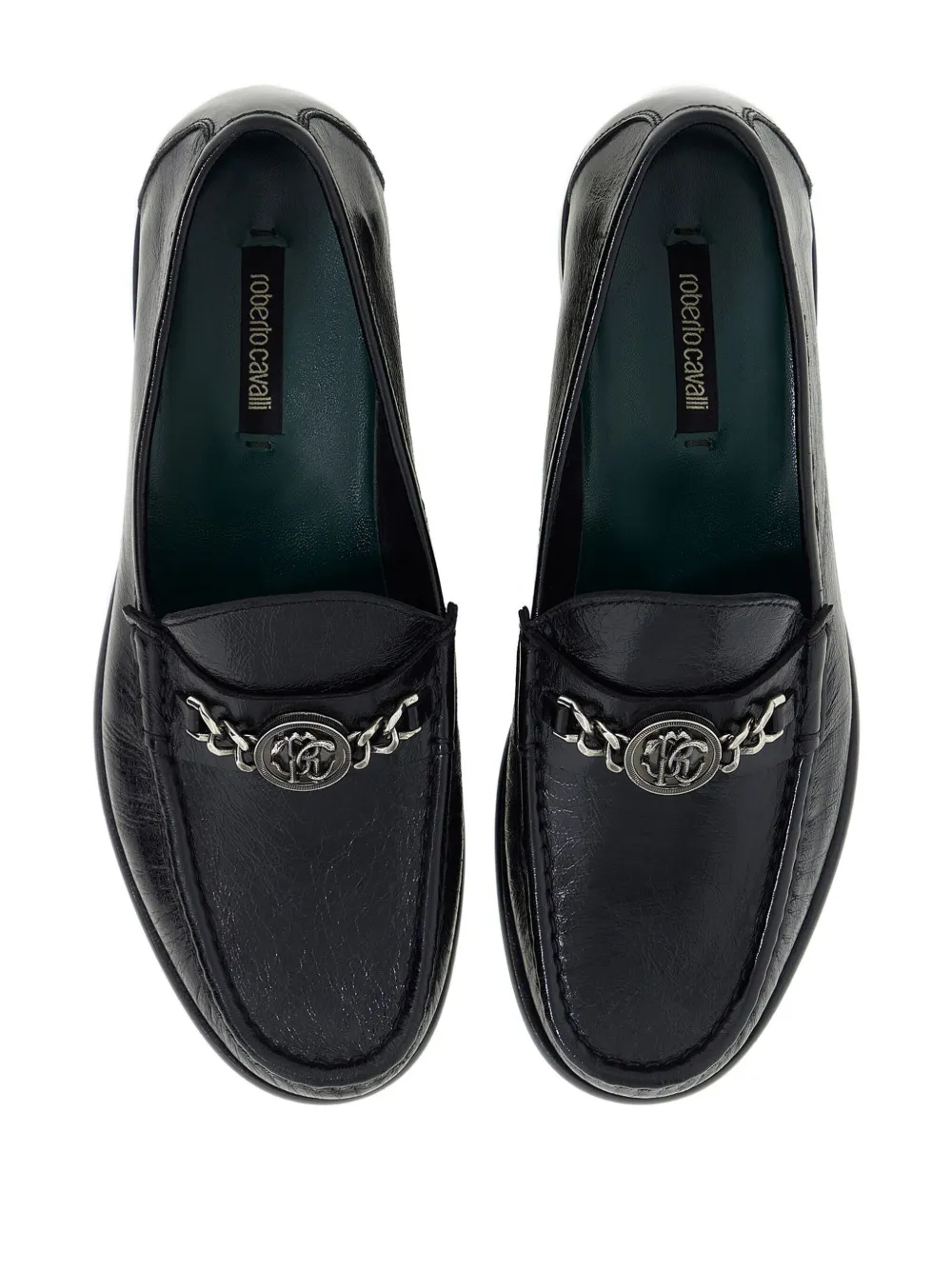 Roberto Cavalli Loafers verfraaid met ketting Zwart