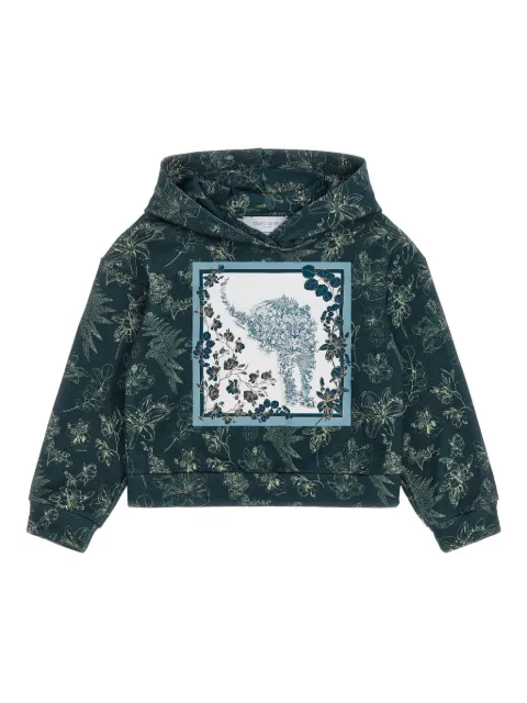 Roberto Cavalli sudadera con capucha y estampado floral