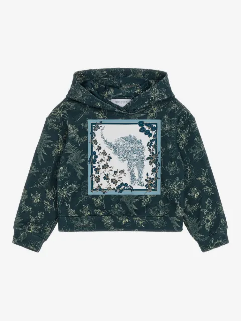 Roberto Cavalli Junior floral print hooded sweatshirt