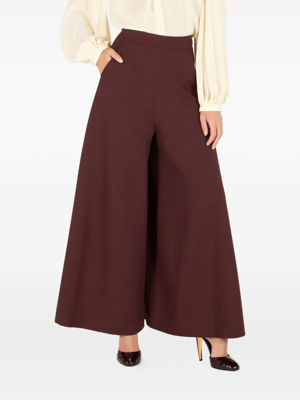 Roberto Cavalli Wollen palazzo broek Rood