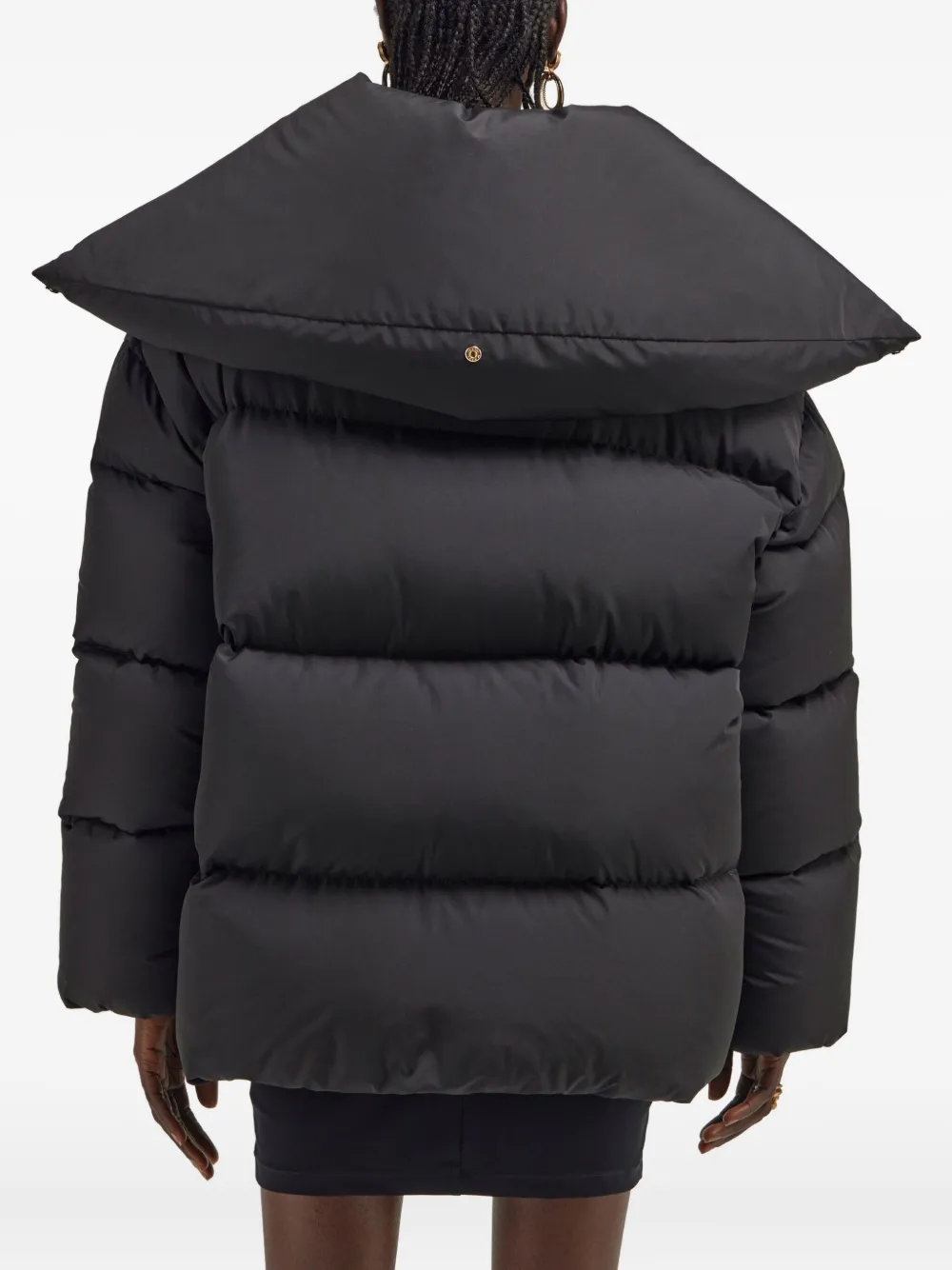 Roberto Cavalli Gewatteerd jack met hoge hals Zwart