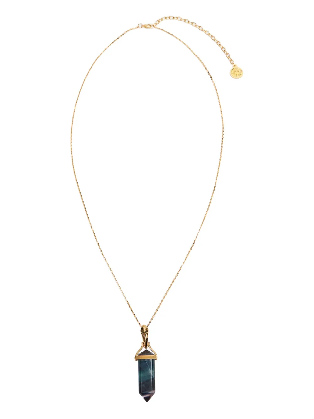 Roberto Cavalli Stone-pendant Necklace In Gold