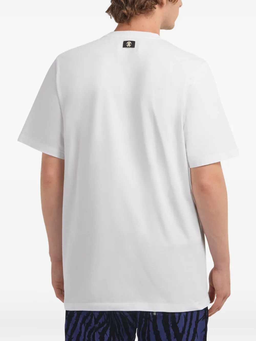 Roberto Cavalli Katoenen T-shirt met logo Wit