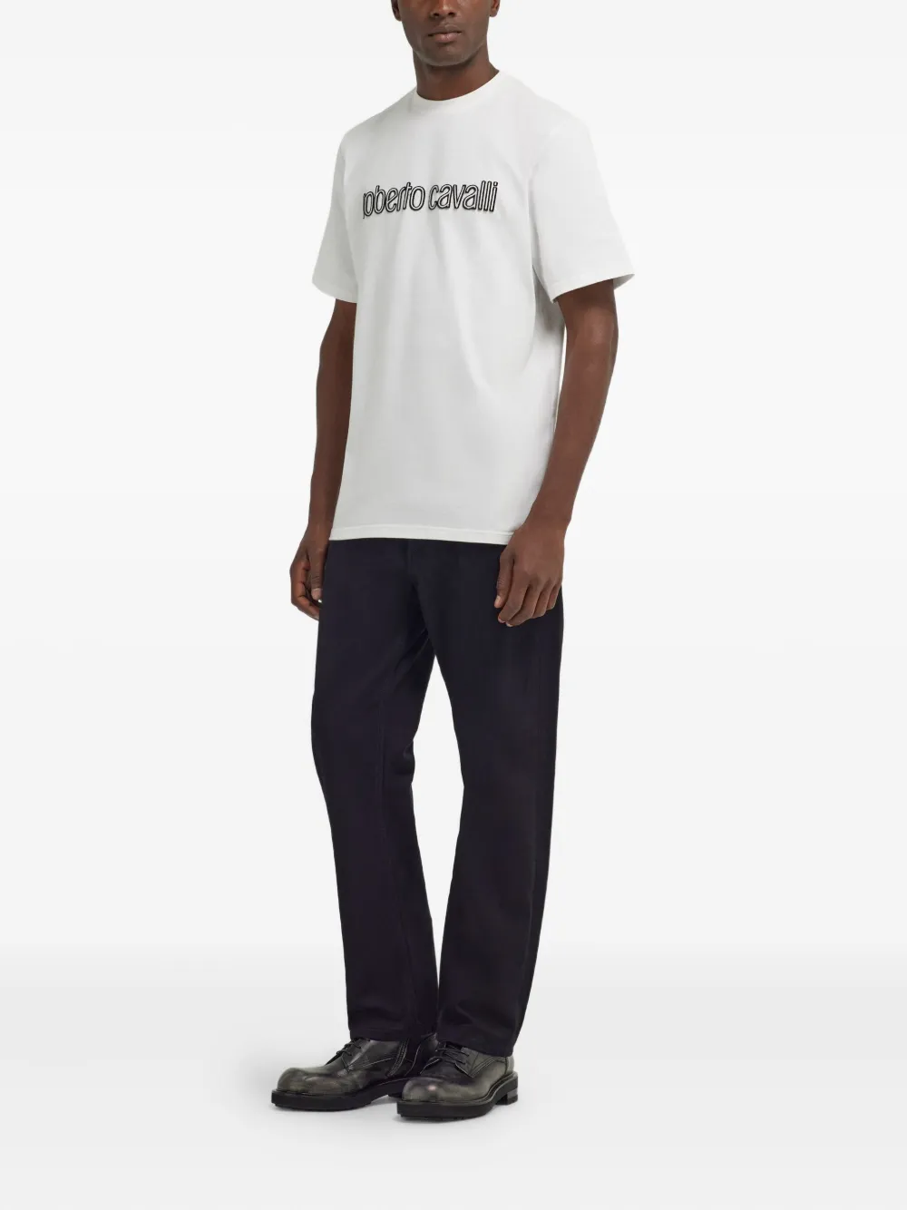 Roberto Cavalli logo T-shirt - Wit