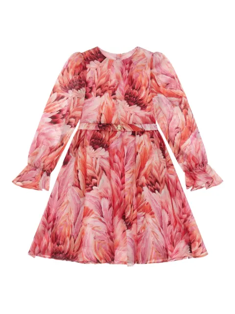 Roberto Cavalli Junior plumage-print dress